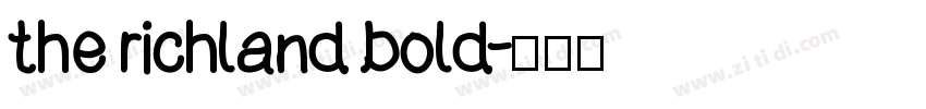 the richland bold字体转换